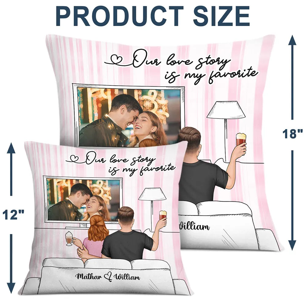 Custom Photo Our Love Story - Personalized Pillow