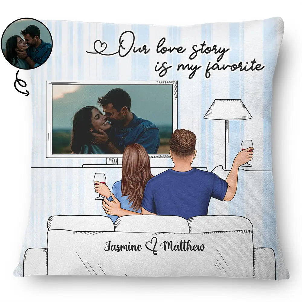 Custom Photo Our Love Story - Personalized Pillow