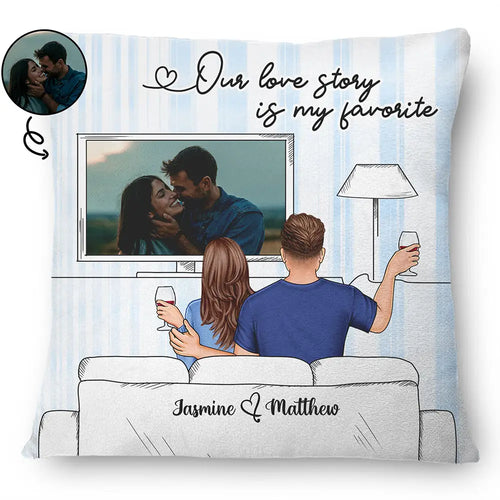 Custom Photo Our Love Story - Personalized Pillow