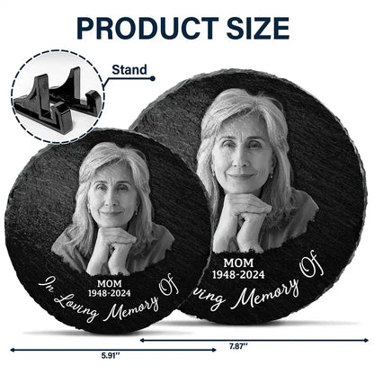 Custom Photo Memorial Your Wings Were Ready - Personalized Circle Memorial Garden Stone