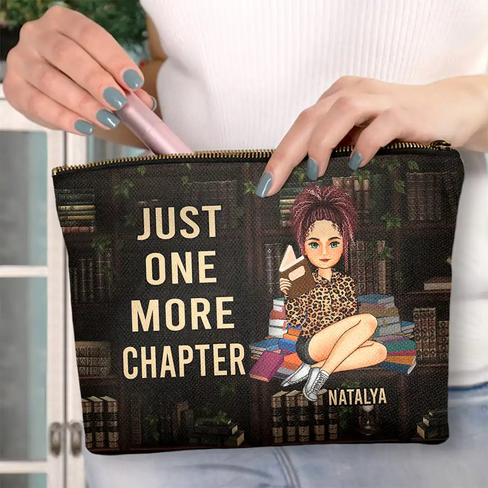 Reading Just A Girl Who Loves Books - Personalized Cosmetic Bag