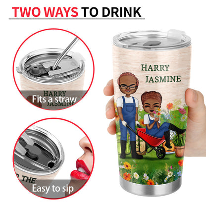 Couple Chibi Into The Garden Lost Our Minds Find Our Souls - Personalized Custom Tumbler