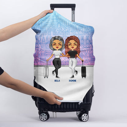 Traveling Friendship Catch Flights Not Feelings - Gift For Bestie - Personalized Custom Luggage Cover