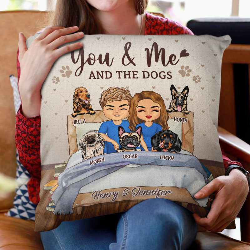 Couple And So They Built A Life They Loved - Gift For Dog Lover - Personalized Custom Pillow