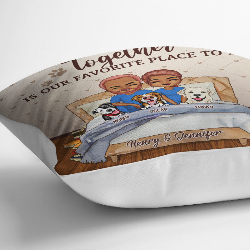 Couple And So They Built A Life They Loved - Gift For Dog Lover - Personalized Custom Pillow