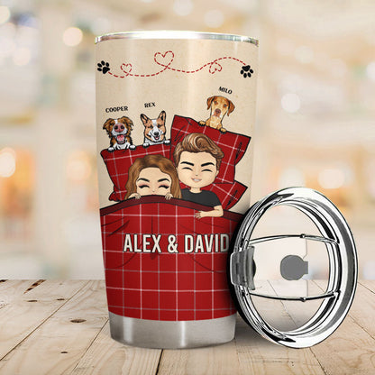 Couple All You Need Is Love And Dogs Husband Wife - Gift For Couples - Personalized Custom Tumbler