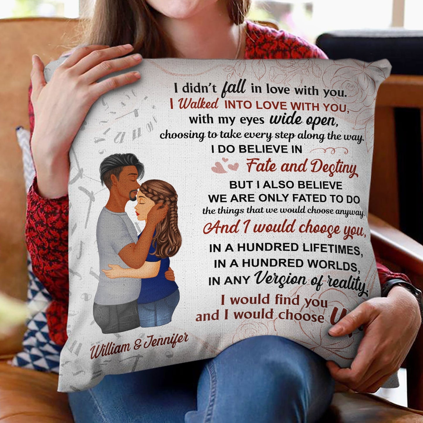 Walked Into Love With You - Gift For Couples - Personalized Custom Pillow