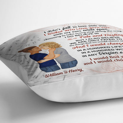 Walked Into Love With You - Gift For Couples - Personalized Custom Pillow