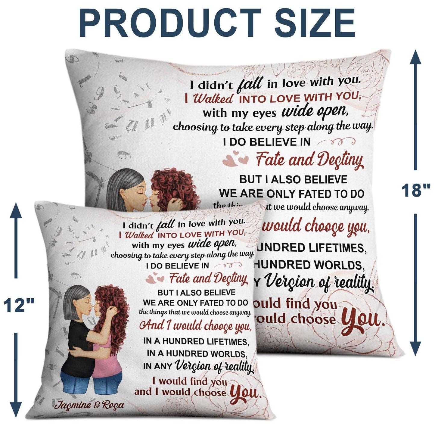 Walked Into Love With You - Gift For Couples - Personalized Custom Pillow