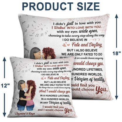 Walked Into Love With You - Gift For Couples - Personalized Custom Pillow