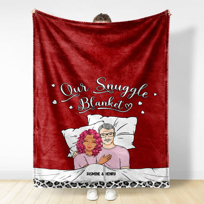 Couple Family Our Snuggle Blanket - Gift For Couples - Personalized Custom Fleece Blanket