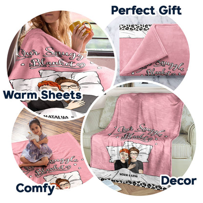 Couple Family Our Snuggle Blanket - Gift For Couples - Personalized Custom Fleece Blanket