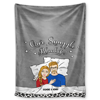 Couple Family Our Snuggle Blanket - Gift For Couples - Personalized Custom Fleece Blanket