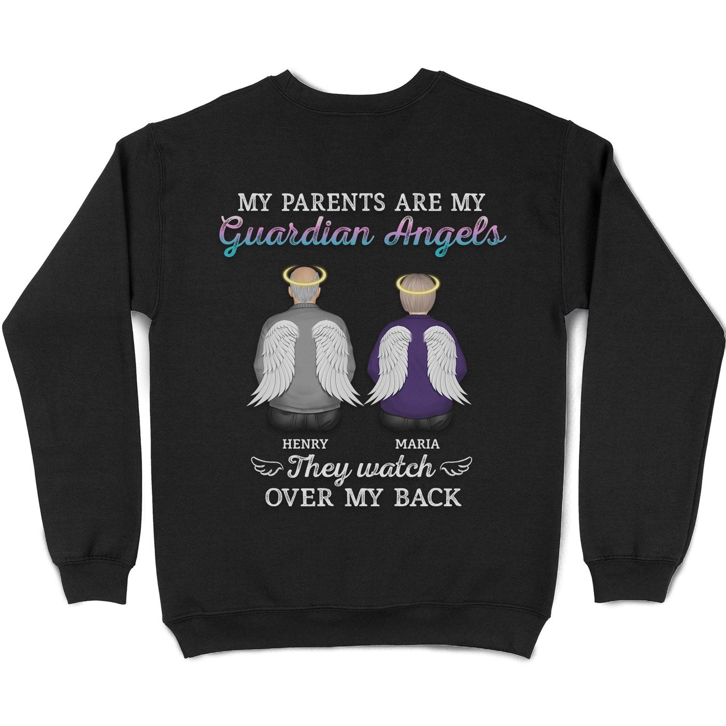 Memorial My Mom Is My Guardian Angel - Memorial Gift For Family, Mom Gift, Dad Gift - Personalized Custom T Shirt