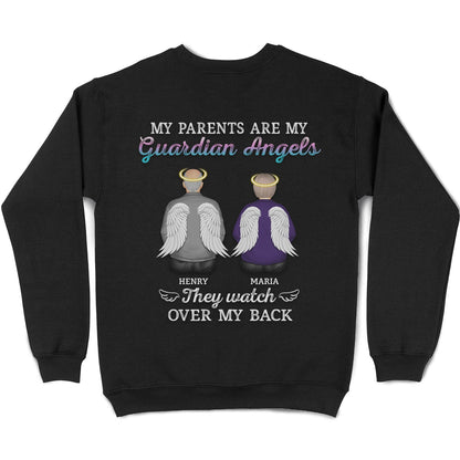Memorial My Mom Is My Guardian Angel - Memorial Gift For Family, Mom Gift, Dad Gift - Personalized Custom T Shirt