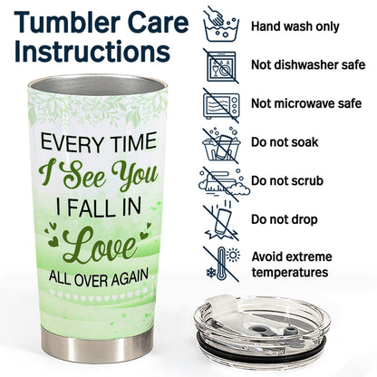 Couple Side View Everytime I See You - Gift For Couples - Personalized Custom Tumbler