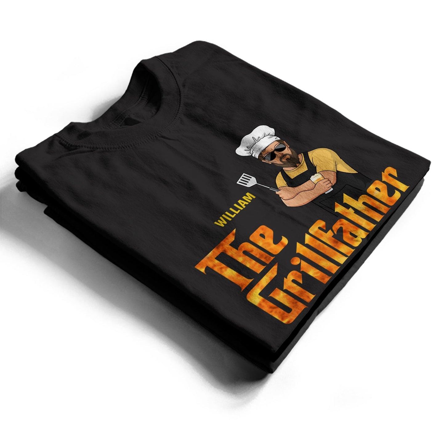 Father Grilling The Grillfather - Gift For Father - Personalized Custom T Shirt