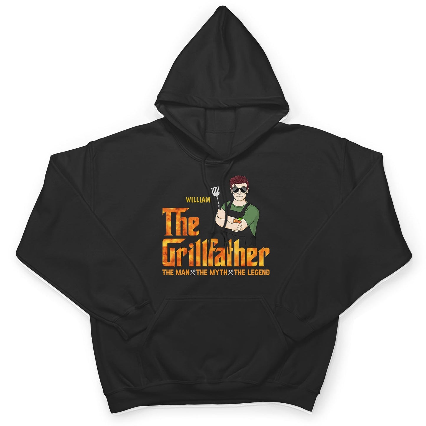 Father Grilling The Grillfather - Gift For Father - Personalized Custom T Shirt