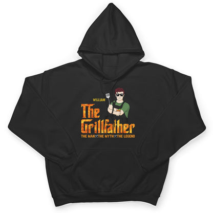 Father Grilling The Grillfather - Gift For Father - Personalized Custom T Shirt