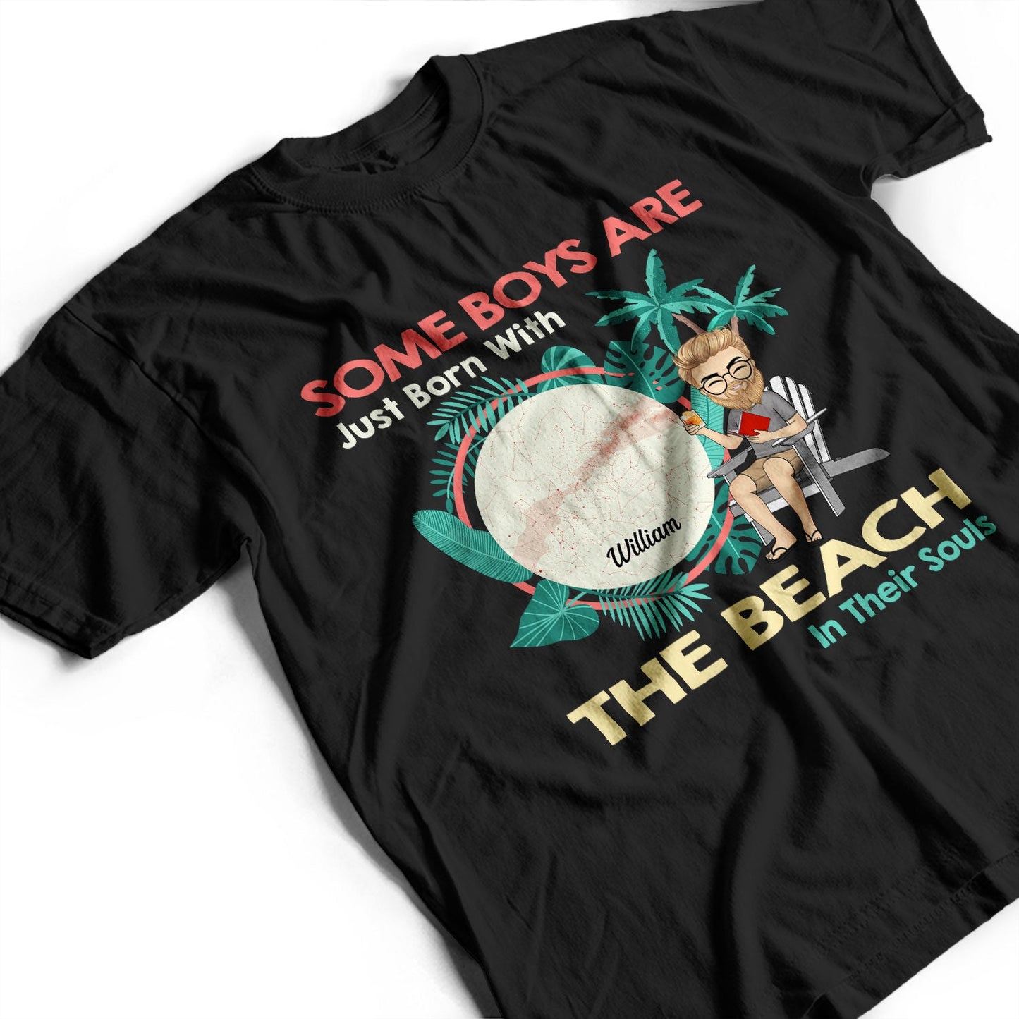 Star Map The Beach In Their Souls - Gift For Beach Lovers - Personalized Custom T Shirt