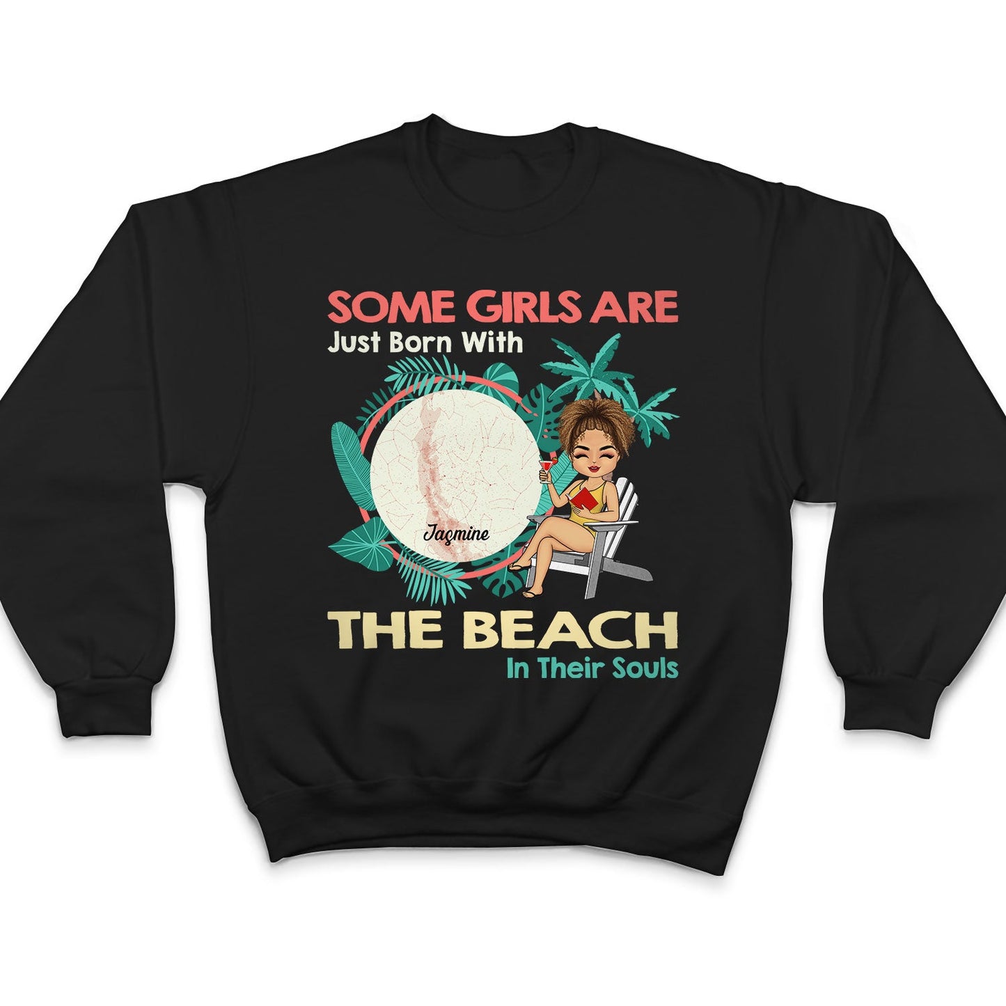 Star Map The Beach In Their Souls - Gift For Beach Lovers - Personalized Custom T Shirt