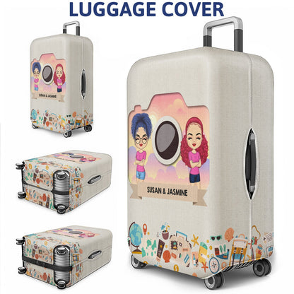 Traveling Keeping Romance Alive - Gift For Couples - Personalized Custom Luggage Cover