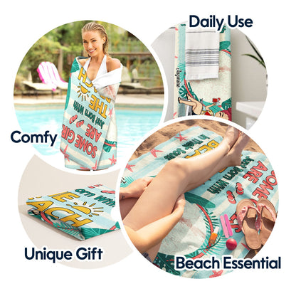 Star Map The Beach In Their Souls - Gift For Beach Lovers - Personalized Beach Towel