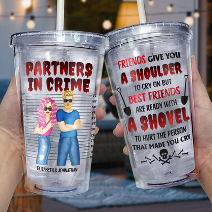 Ready With A Shovel - Gift For Bestie - Personalized Acrylic Insulated Tumbler With Straw