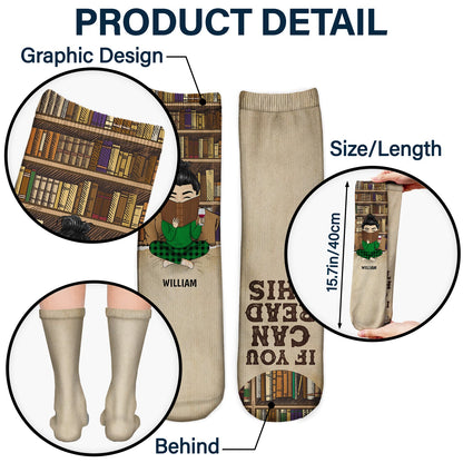 Reading So Many Books So Little Time - Gift For Book Lovers - Personalized Socks