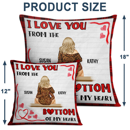 Bottom Of My Heart - Gift For Couples - Personalized Pillow