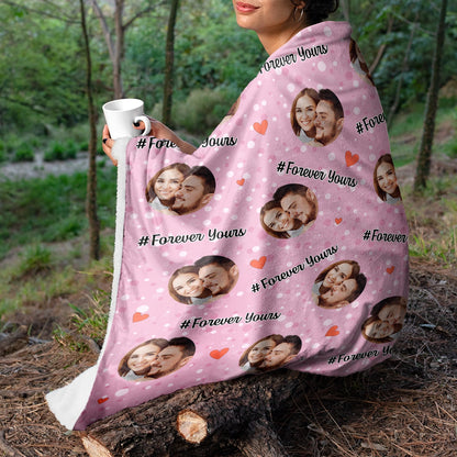 Custom Photo Couple Our Snuggle Blanket - Gift For Couples - Personalized Fleece Blanket
