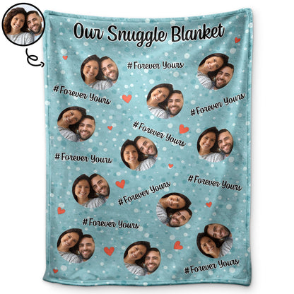 Custom Photo Couple Our Snuggle Blanket - Gift For Couples - Personalized Fleece Blanket