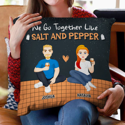 Like Salt And Pepper - Gift For Couples - Personalized Pillow