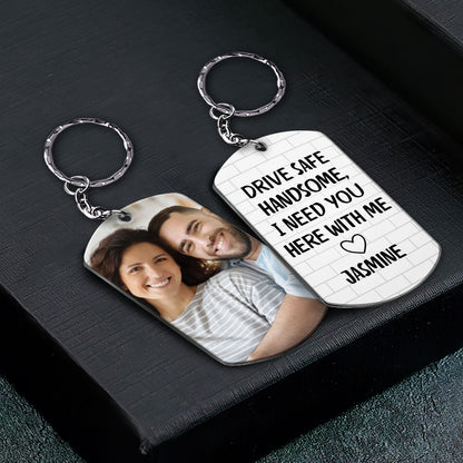 Custom Photo Drive Safe - Gift For Couples , Family - Personalized Aluminum Keychain