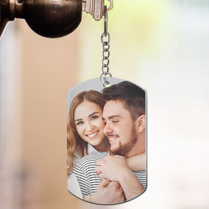 Custom Photo Drive Safe - Gift For Couples , Family - Personalized Aluminum Keychain