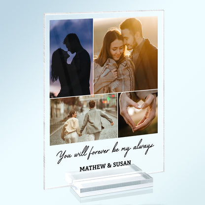 Custom Photo & Text - Gift For Family, Couples, Besties - Personalized Vertical Rectangle Acrylic Plaque