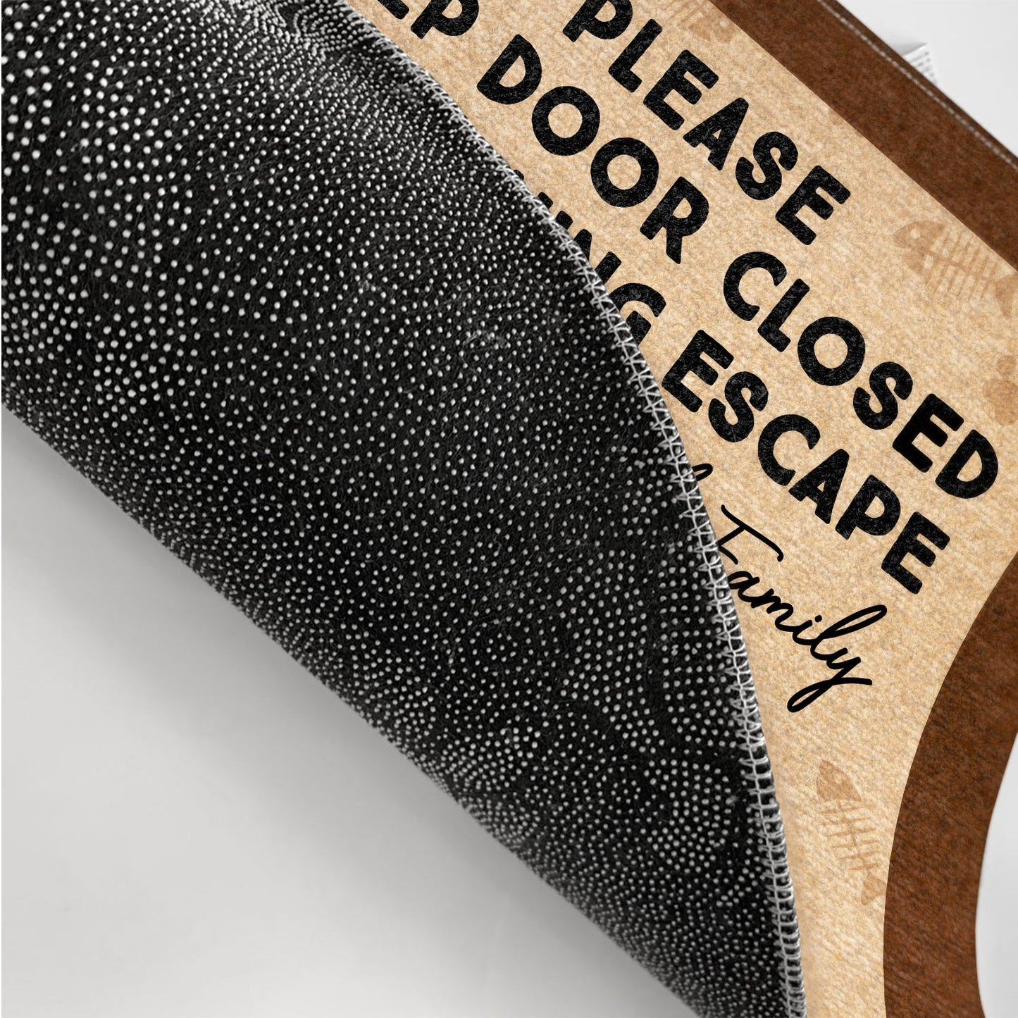 Couple & Cats Planning Escaped - Gift For Cat Couple - Personalized Doormat