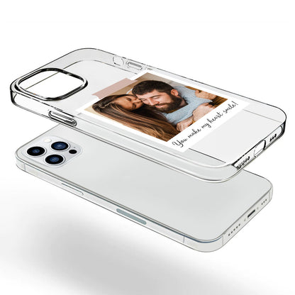 Custom Photo Clear Couple Family - Gift For Couples, Family, Yourself - Personalized Clear Phone Case