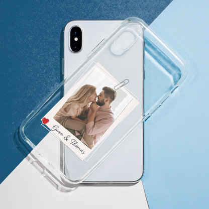 Custom Photo Clear Couple Family - Gift For Couples, Family, Yourself - Personalized Clear Phone Case