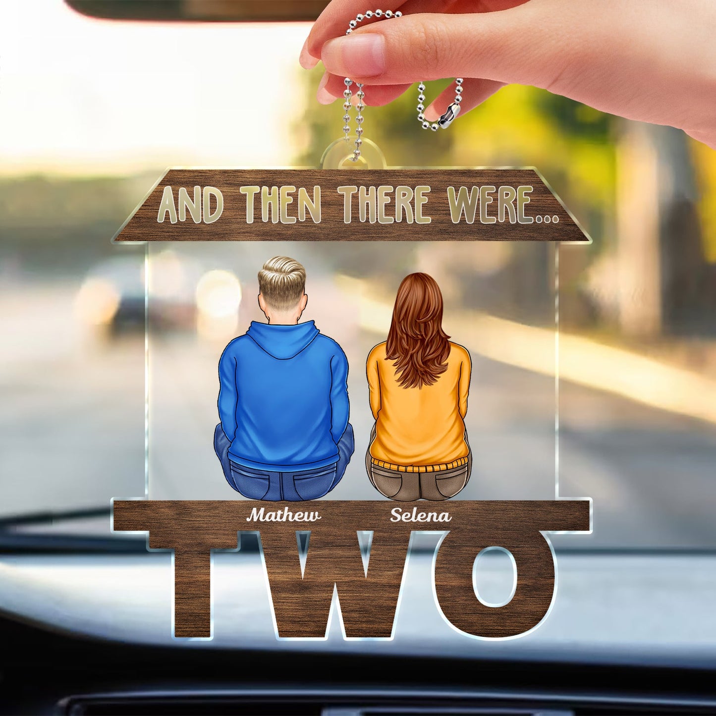 And Then There Were - Gift For Mom, Dad - Personalized Acrylic Car Hanger