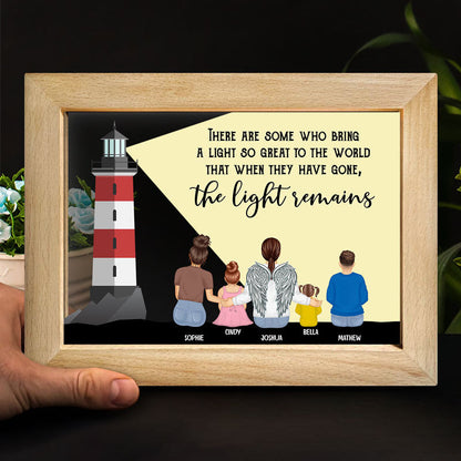 The Light Remains - Dad Memorial Gift - Personalized Horizontal Frame Lamp