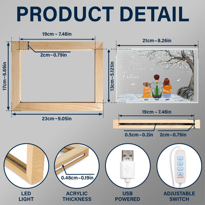 We Have An Angel - Dad Memorial Gift - Personalized Horizontal Frame Lamp