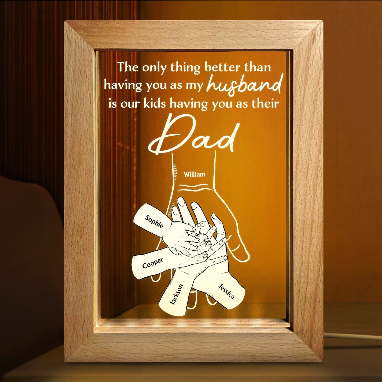 Having You As A Husband - Personalized Frame Lamp