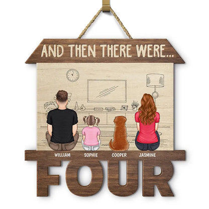 And Then There Were - Personalized Custom Shaped Wood Sign