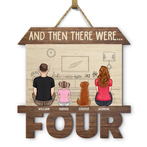 And Then There Were - Personalized Custom Shaped Wood Sign