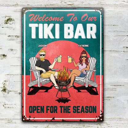 Grillin And Chillin - Personalized Classic Metal Signs