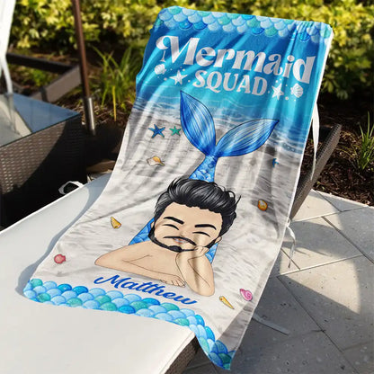 Mermaid Squad - Personalized Beach Towel