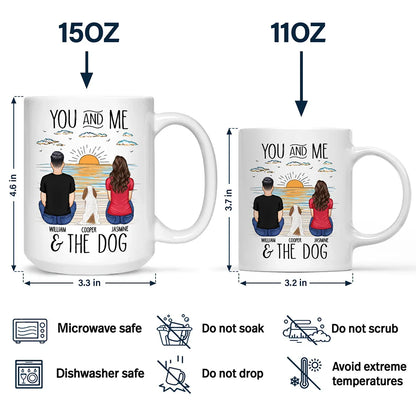 You And Me And The Dog Beach - Personalized Mug