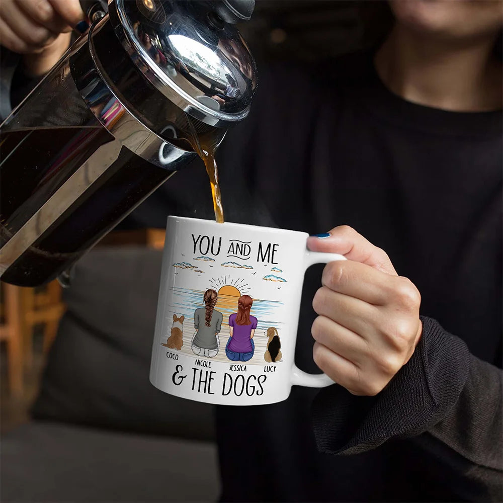 You And Me And The Dog Beach - Personalized Mug