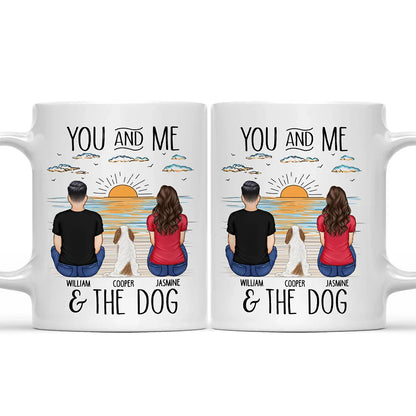 You And Me And The Dog Beach - Personalized Mug